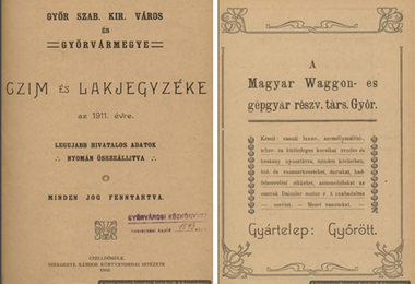 Győr Szab. Kir. Város és Győrvármegye czím és lakjegyzéke az 1911. évre