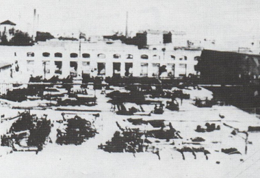 Kiégett szövödei épület 1944-ben