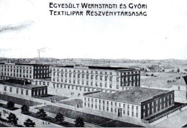 A gyár neve 1905-től Egyesült Wernstadti és Győri Textili...