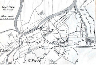 A város térképe az épülő Ipar-csatornával